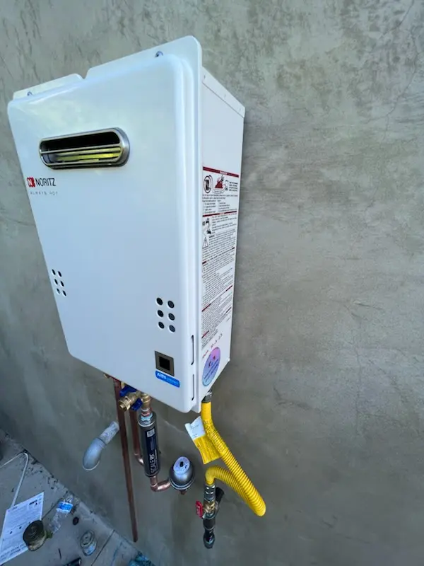 Tankless water heater installation for Riedel Estates homes